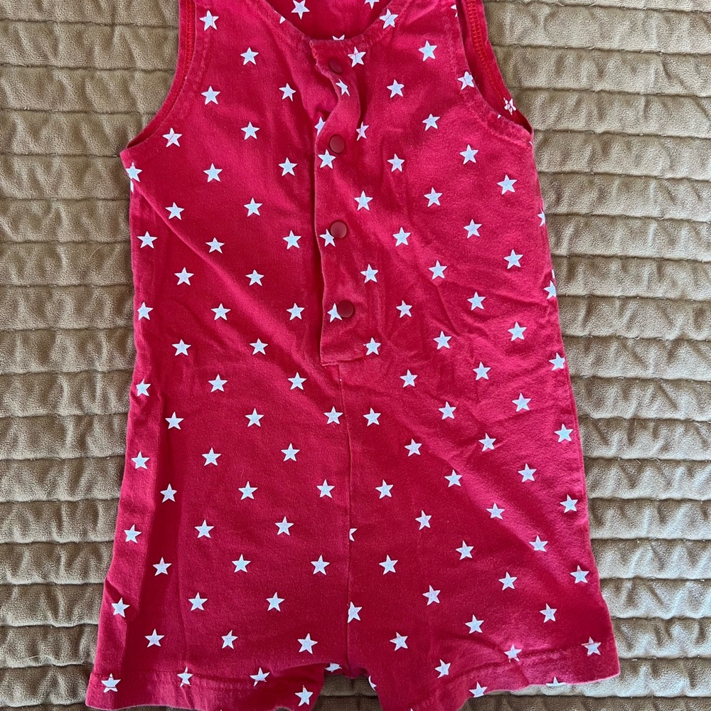 Vintage 90s starry patriotic toddler romper